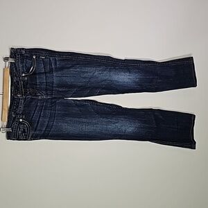 Silver twisted dark wash 30x33 boot cut jeans